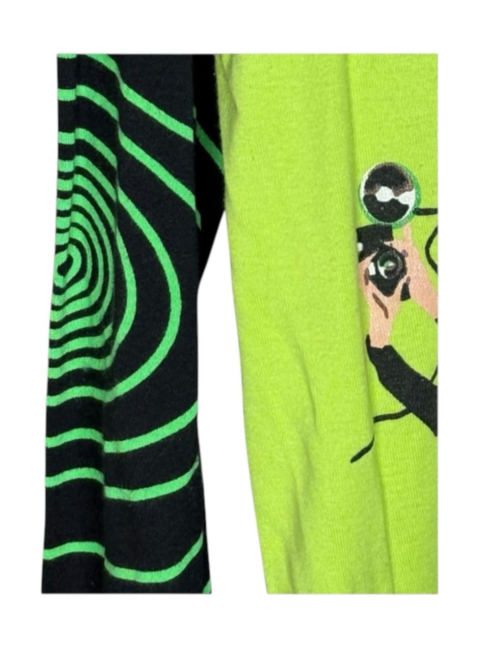 Rare: Custo Barcelona 𖦹 Camera Girl Photography Babe Tee 𖦹 Black Green 𖦹 Large - Picture 6 of 16